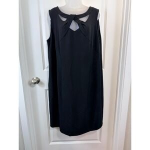Jones Studio Separates Womens 16W Black Sleeveless Keyhole Cutout‎ Sheath Dress